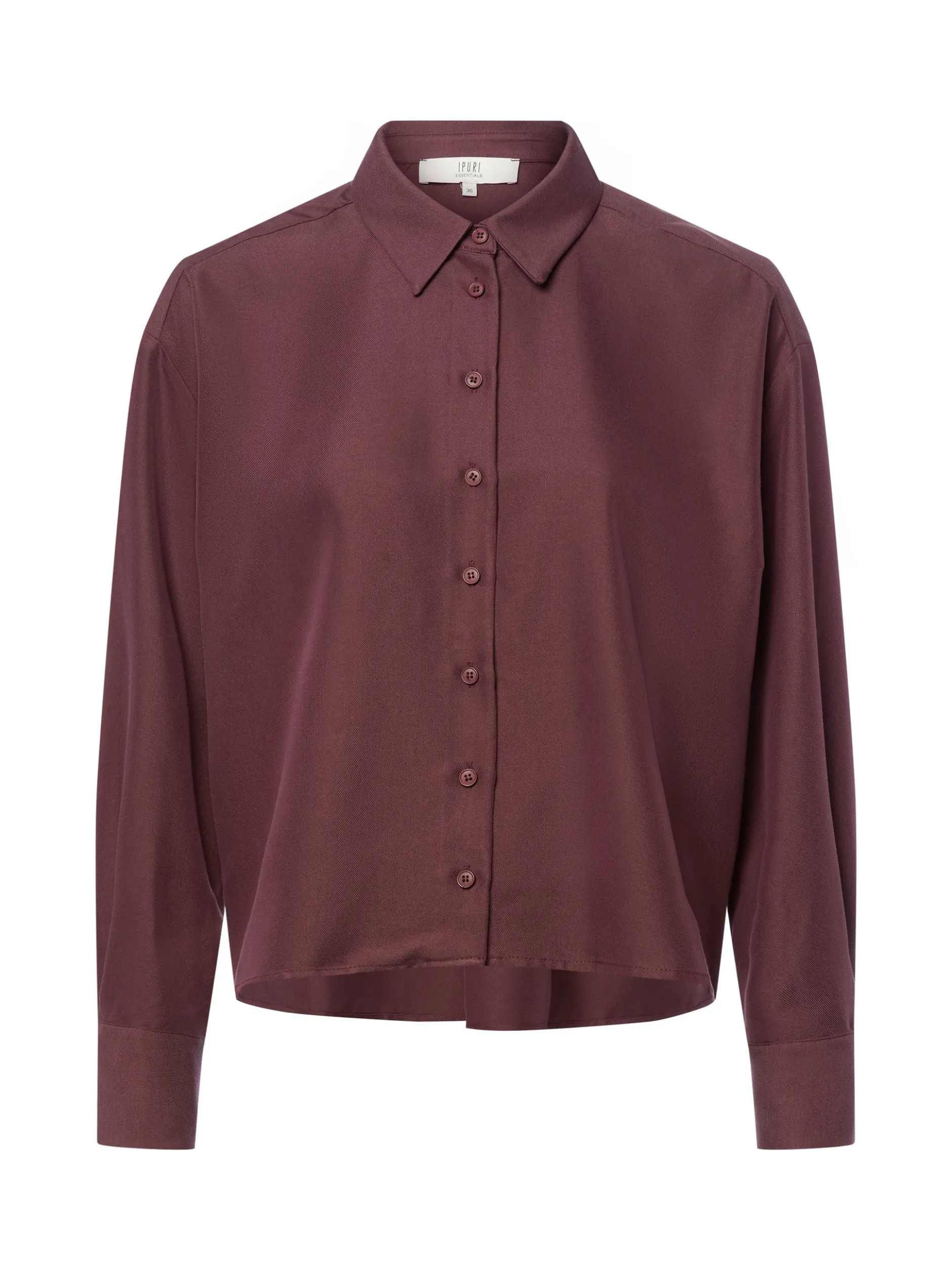 Ipuri Essentials Damen Hemdbluse - Nora in bordeaux