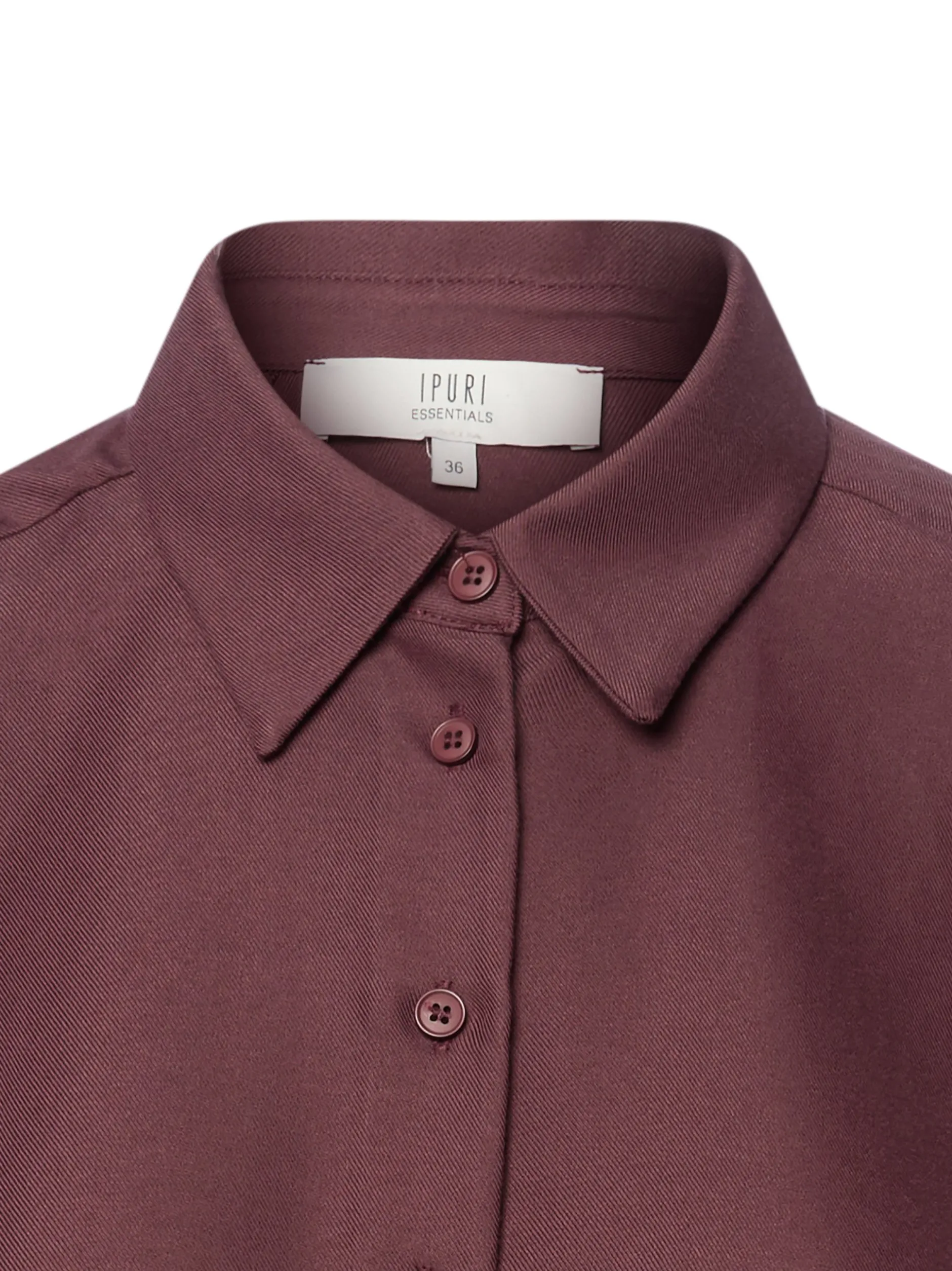 Ipuri Essentials Damen Hemdbluse - Nora in bordeaux