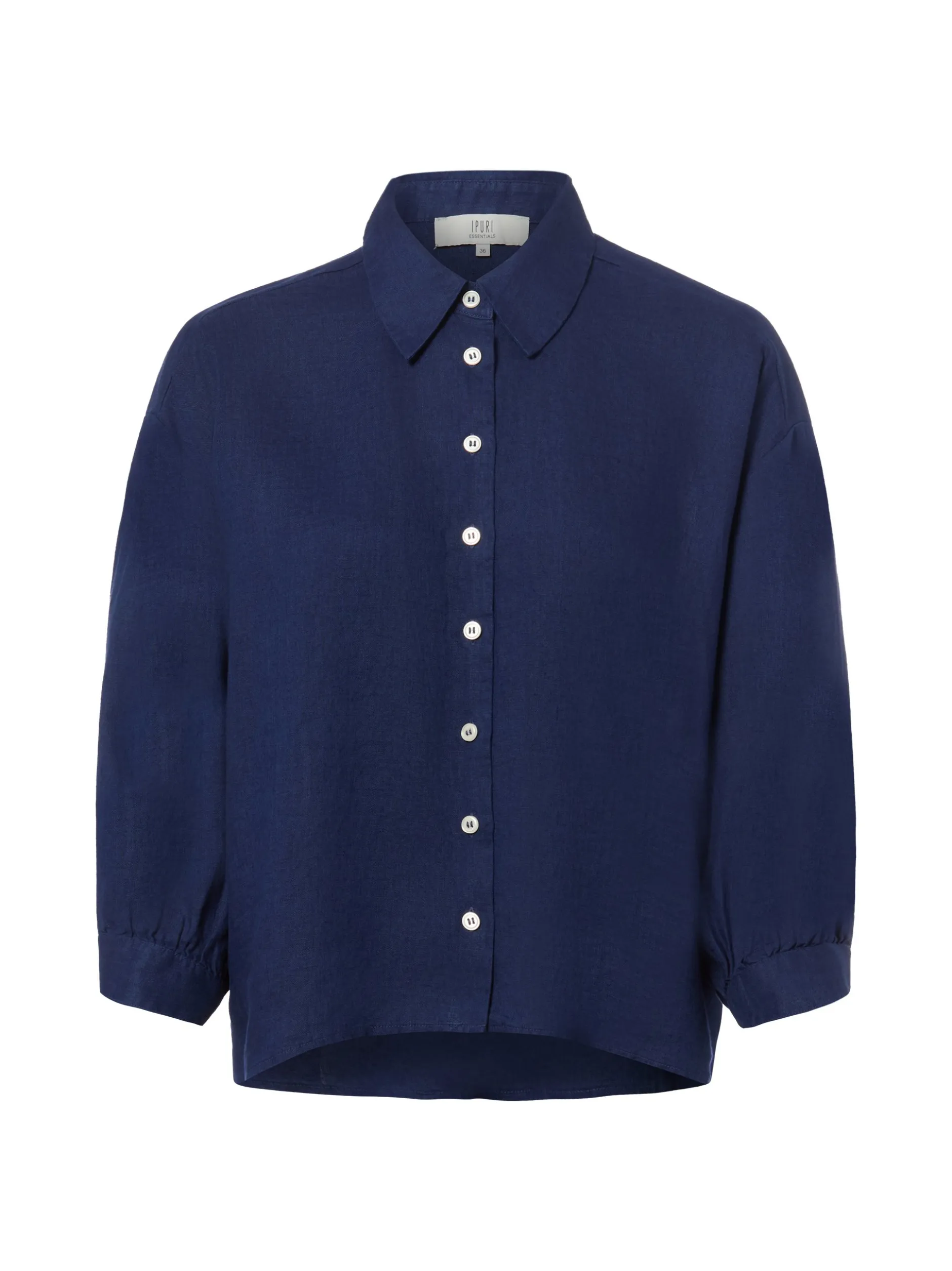 Ipuri Essentials Damen Leinenbluse - Francis in indigo