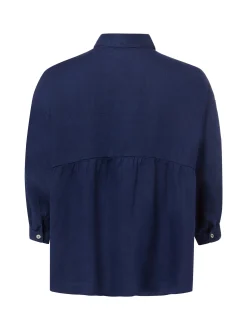 Ipuri Essentials Damen Leinenbluse - Francis in indigo