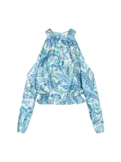 IZIA Damen Bluse in mehrfarbig - Ausschnitt: Rundhals