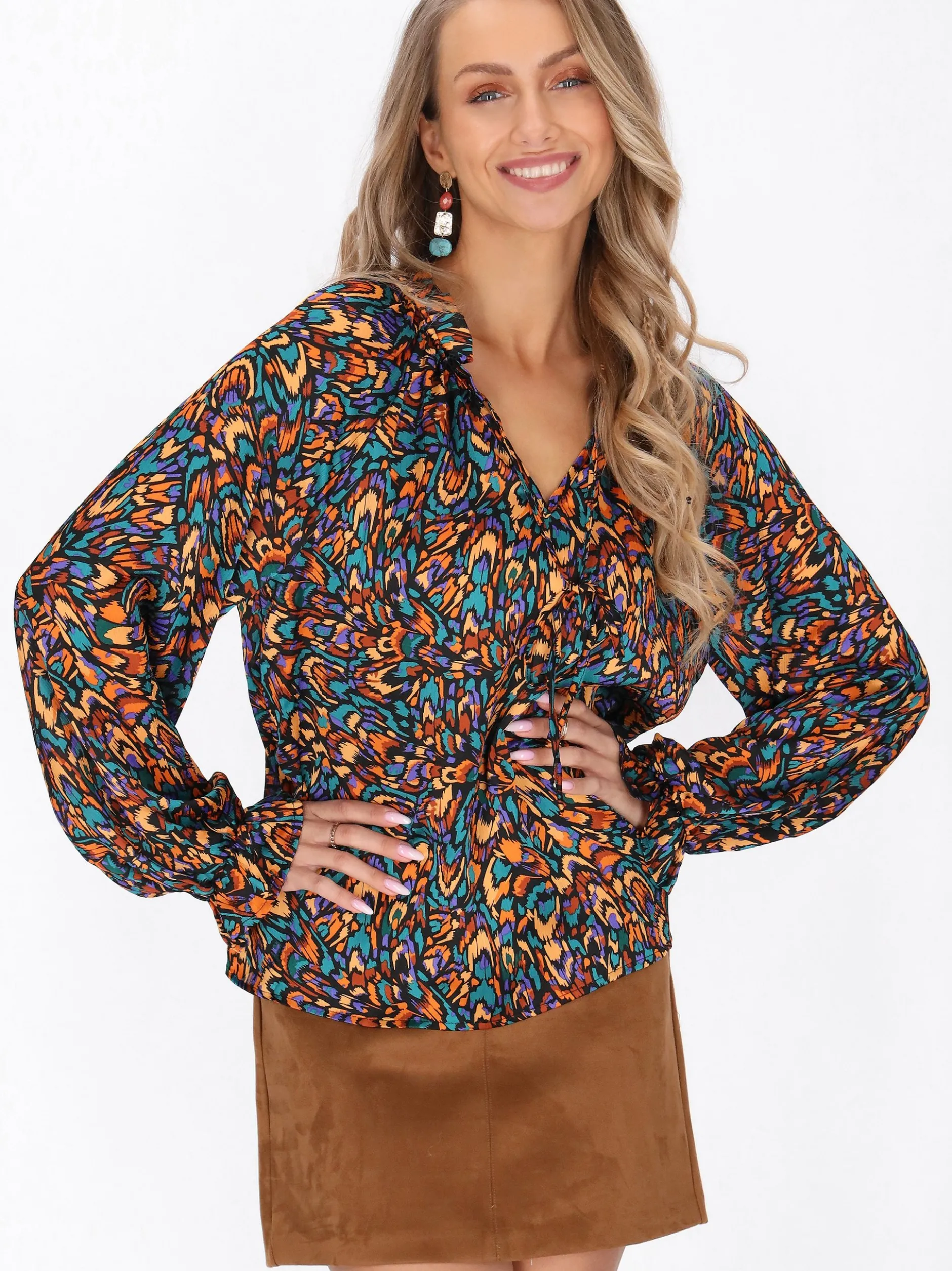 IZIA Damen Bluse in mehrfarbig