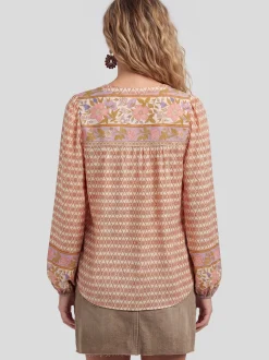 IZIA Damen Bluse in mehrfarbig - Ausschnitt: Rundhals