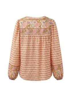 IZIA Damen Bluse in mehrfarbig - Ausschnitt: Rundhals