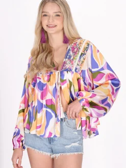 IZIA Damen Bluse in mehrfarbig