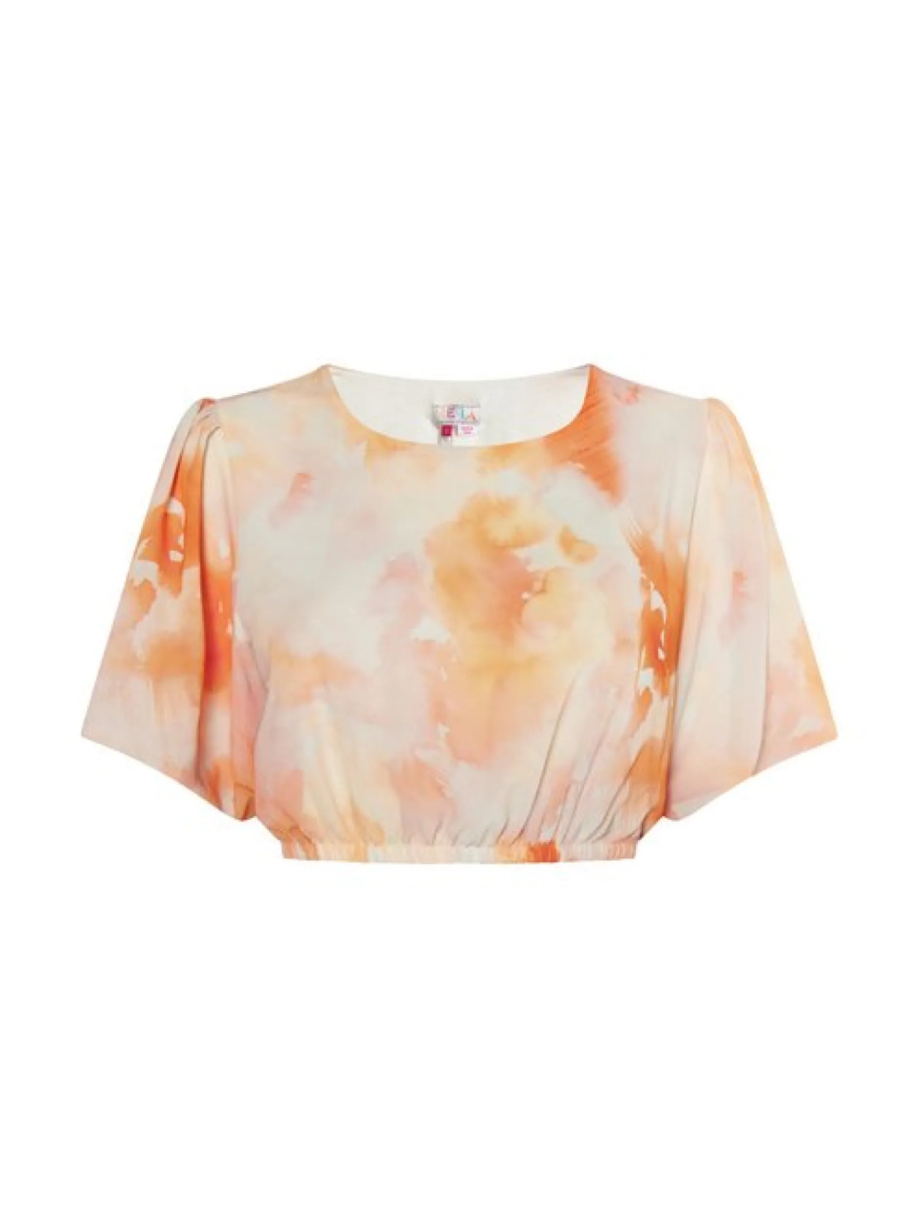 IZIA Damen Bluse mit Batikmuster in orange