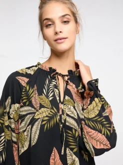 IZIA Damen Blusenshirt in schwarz