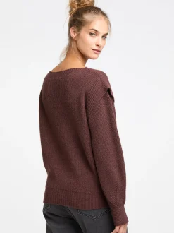 IZIA Damen Grobstrick-Pullover in camel