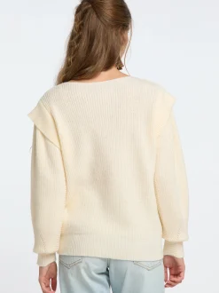IZIA Damen Grobstrick-Pullover in ecru