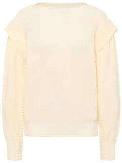 IZIA Damen Grobstrick-Pullover in ecru