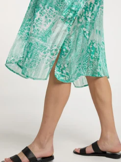 IZIA Damen Kimono in grün - Ausschnitt: ohne Kragen