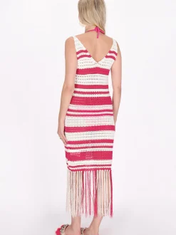 IZIA Damen Kleid in fuchsia - Länge: mittel