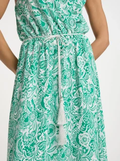 IZIA Damen Kleid in grün - Ausschnitt: V-Ausschnitt