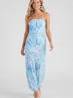 IZIA Damen Kleid in hellblau - Länge: mittel