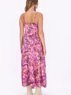 IZIA Damen Kleid in lila - Länge: mittel