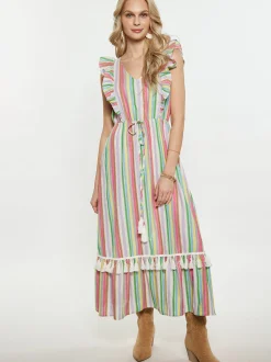 IZIA Damen Kleid in mehrfarbig - Länge: mittel