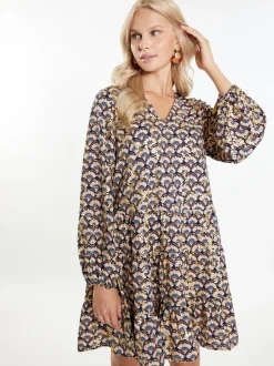 IZIA Damen Kleid in mehrfarbig - Länge: mittel
