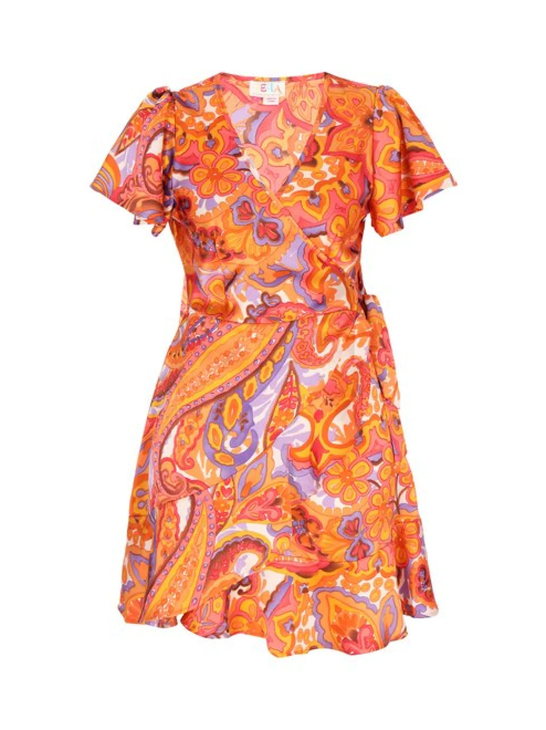 IZIA Damen Kleid in orange - Länge: mittel
