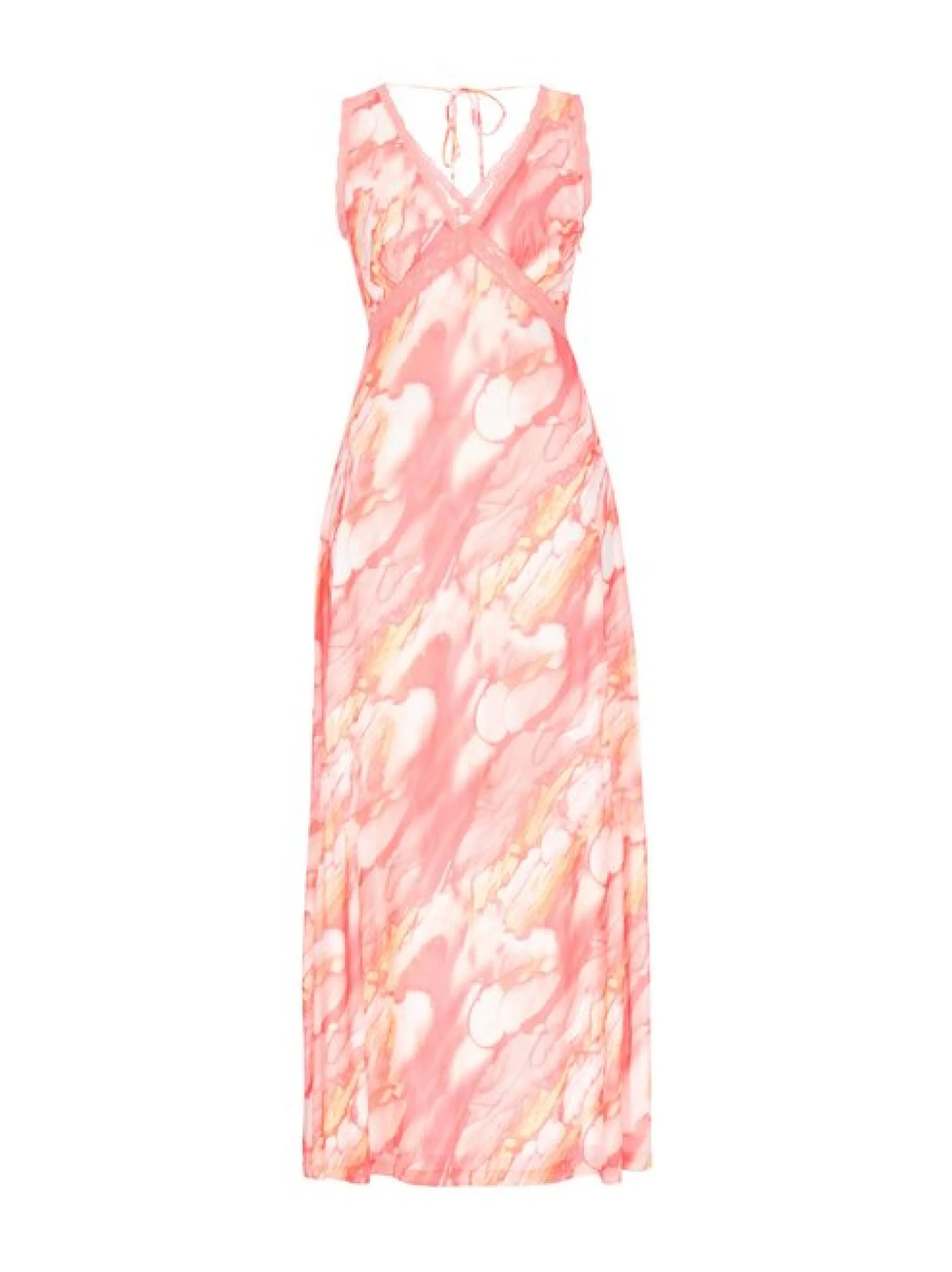IZIA Damen Kleid in orange - Länge: mittel