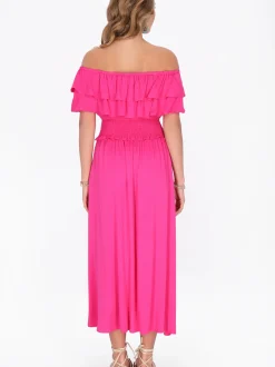 IZIA Damen Kleid in pink - Länge: mittel