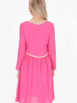 IZIA Damen Kleid in pink - Länge: mittel
