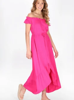 IZIA Damen Kleid in rosa - Länge: mittel