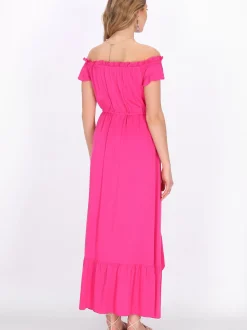 IZIA Damen Kleid in rosa - Länge: mittel