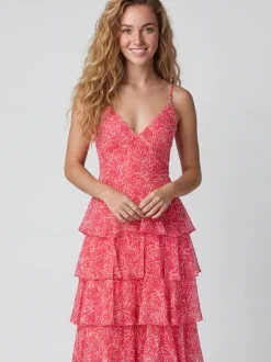 IZIA Damen Kleid in rot - Länge: mittel