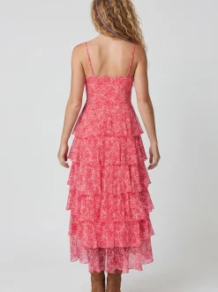 IZIA Damen Kleid in rot - Länge: mittel