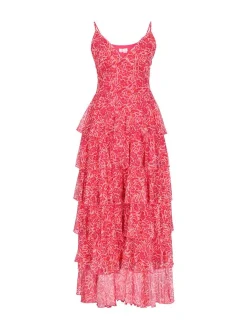IZIA Damen Kleid in rot - Länge: mittel