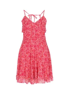 IZIA Damen Kleid in rot - Länge: mittel