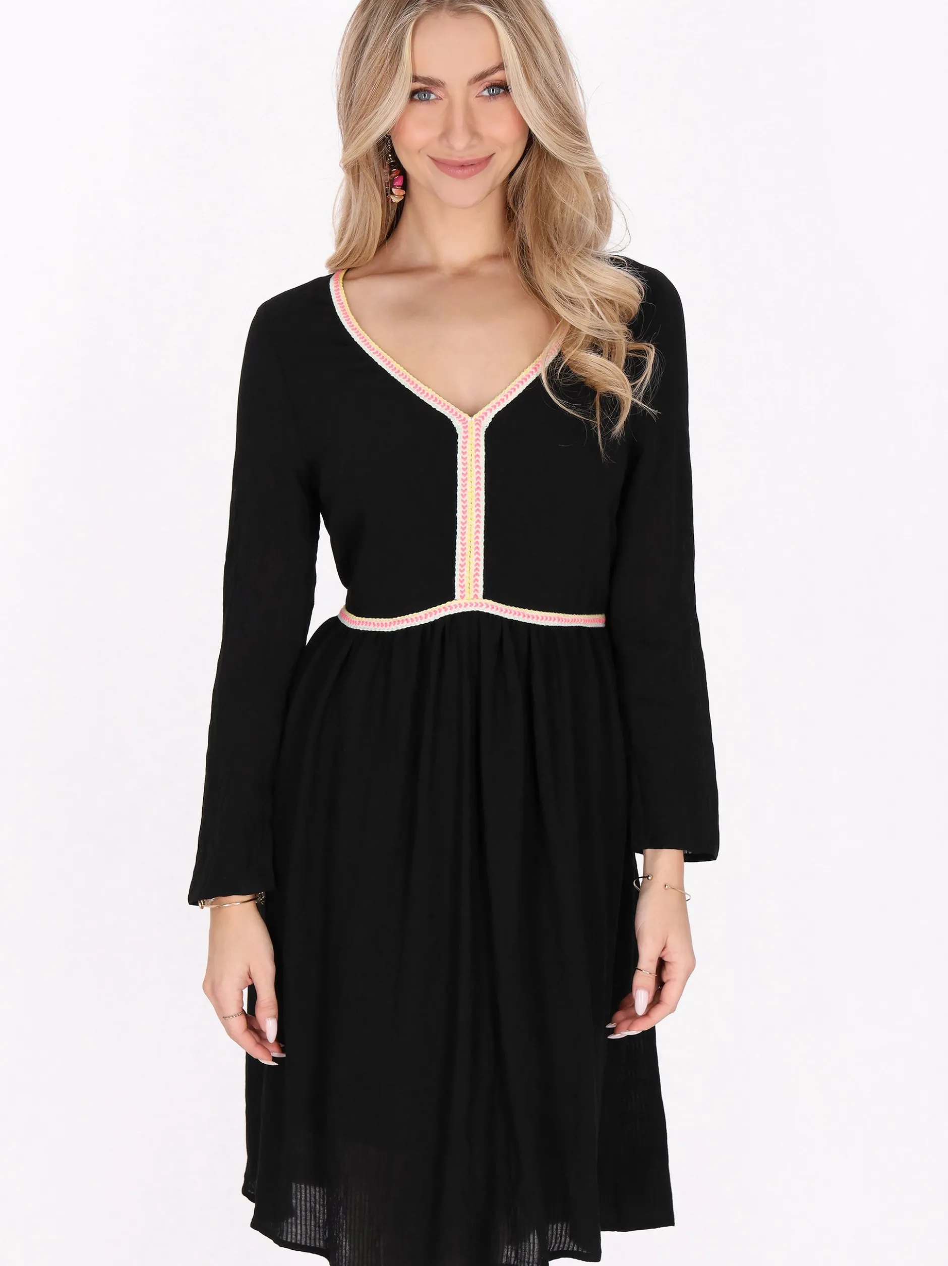 IZIA Damen Kleid in schwarz - Länge: mittel