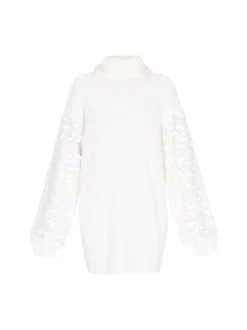 IZIA Damen Kleid in weiß