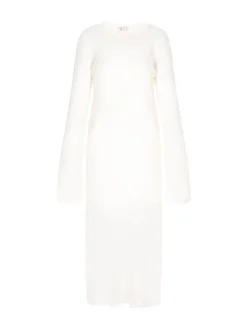 IZIA Damen Kleid in weiß - Ausschnitt: Rundhals