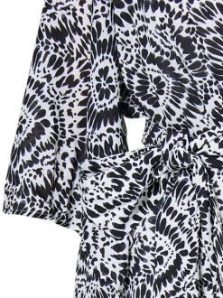IZIA Damen Maxikleid mit Print in schwarz