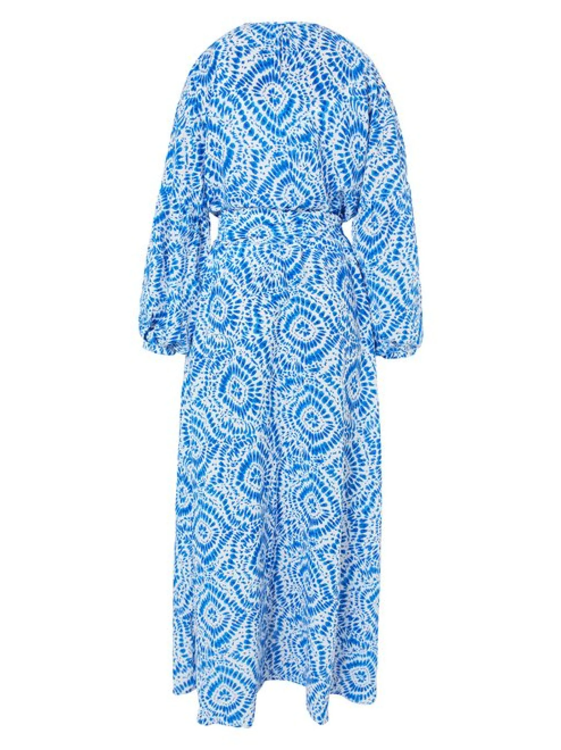 IZIA Damen Maxikleid mit Print in blau - Länge: mittel