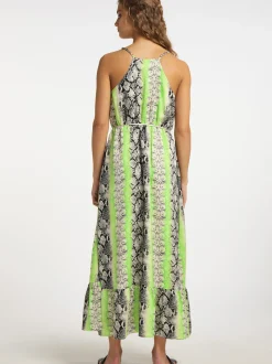 IZIA Damen Maxikleid mit Schlangen-Print in mehrfarbig