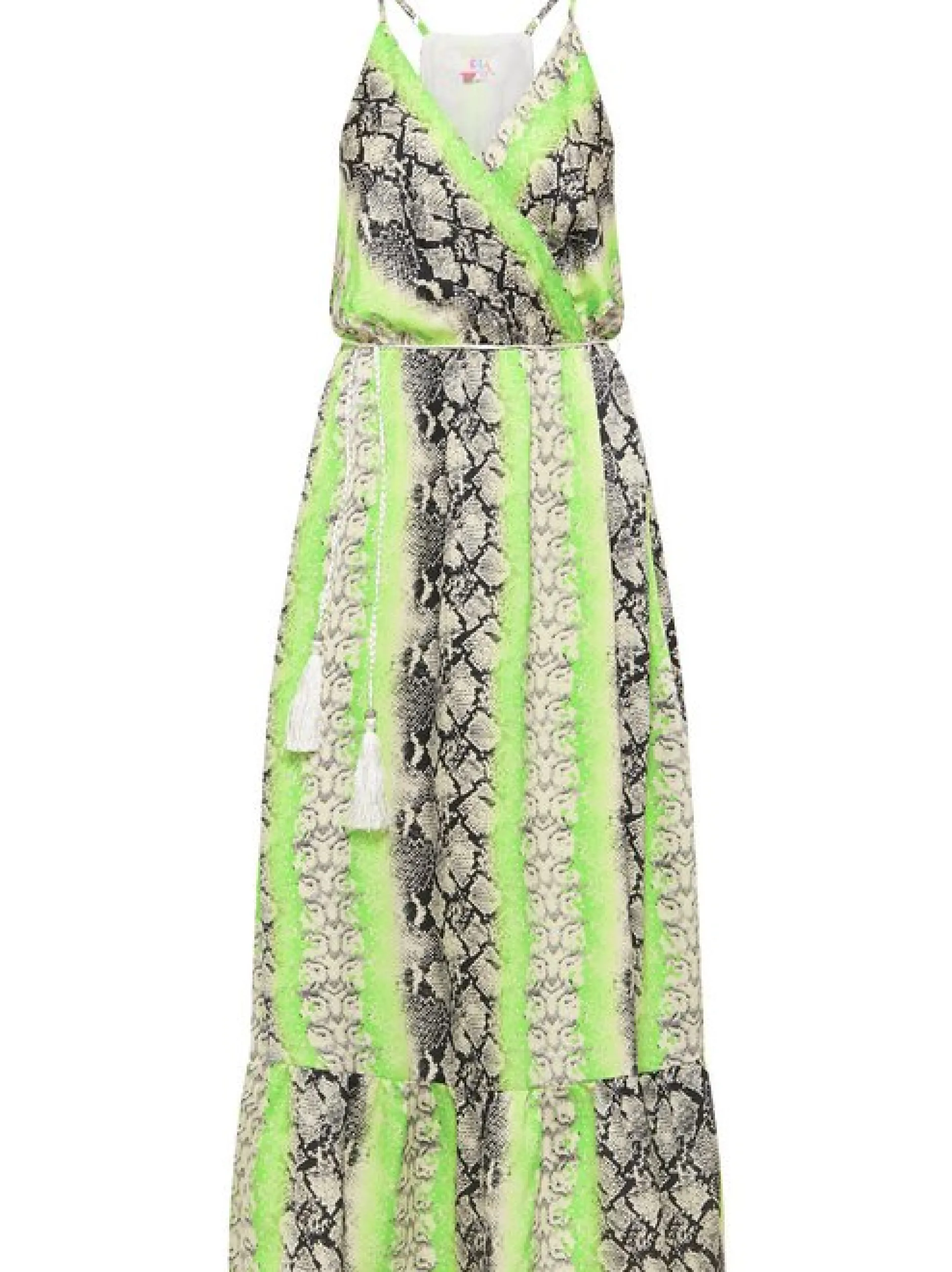 IZIA Damen Maxikleid mit Schlangen-Print in mehrfarbig