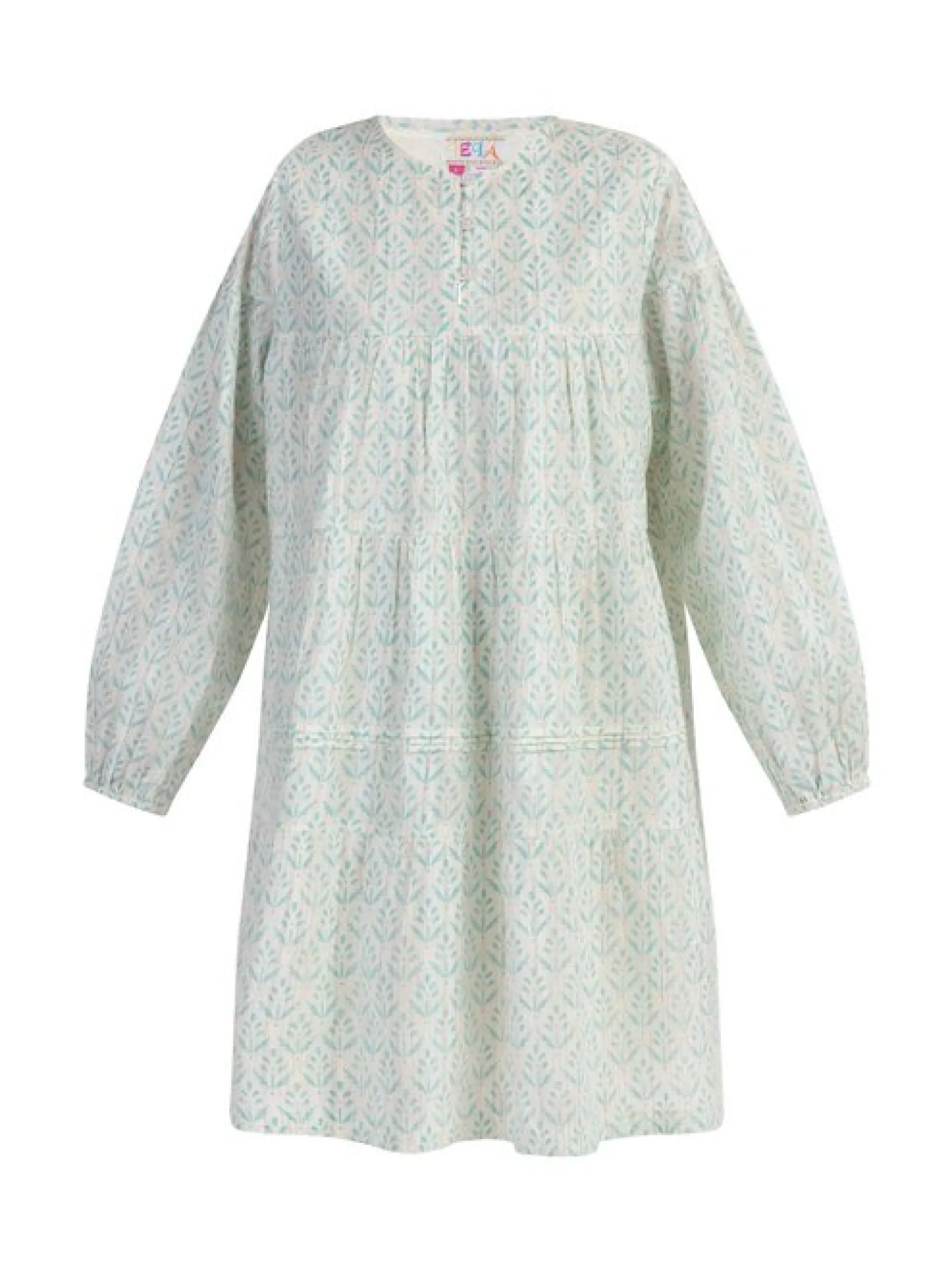 IZIA Damen Midikleid mit Allover-Print in türkis