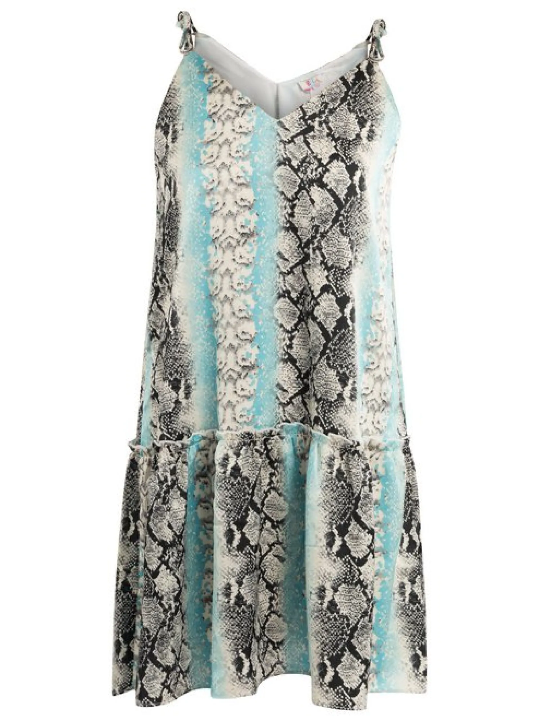 IZIA Damen Minikleid mit Schlangenprint in mehrfarbig