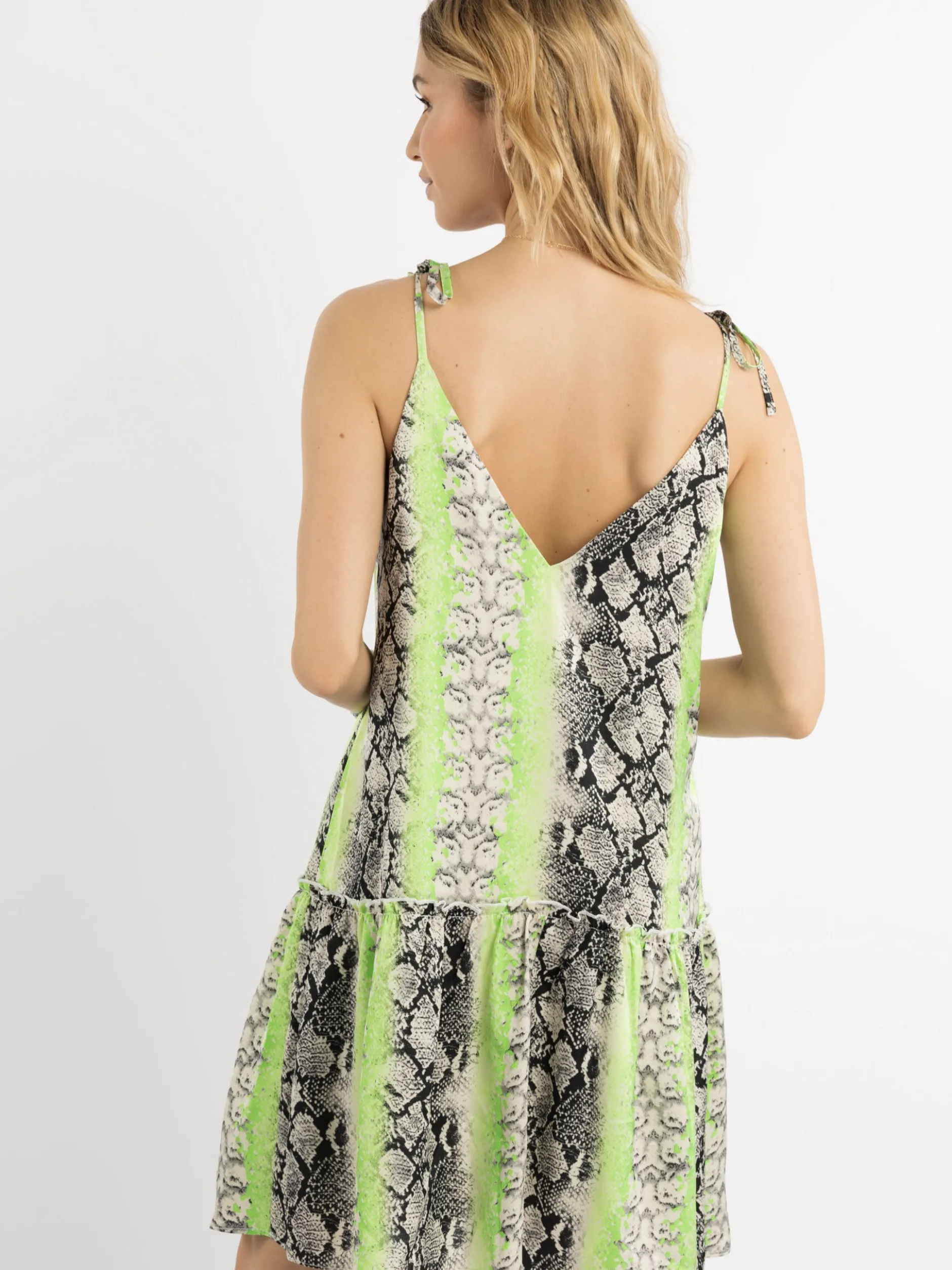 IZIA Damen Minikleid mit Schlangenprint in mehrfarbig