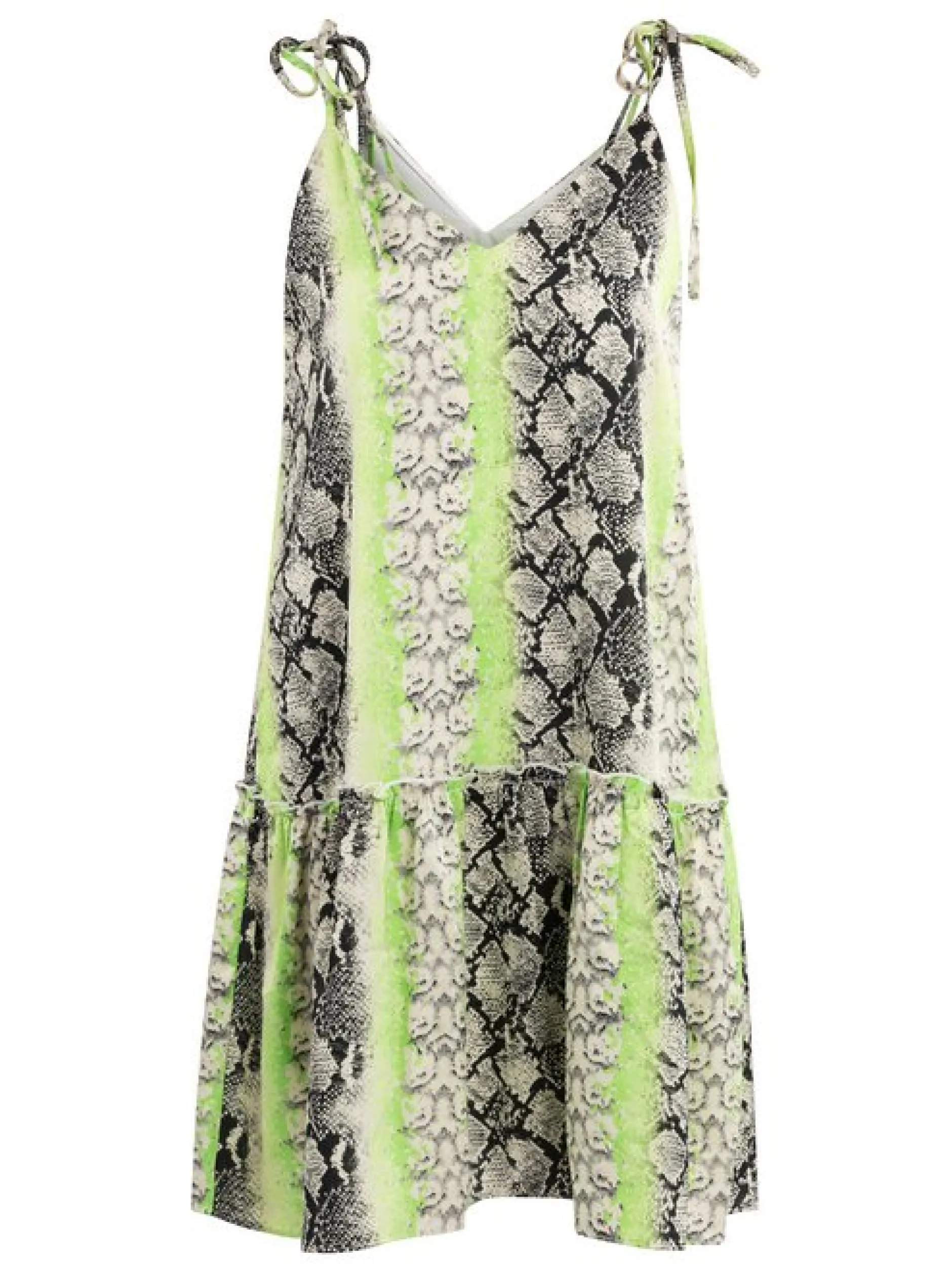 IZIA Damen Minikleid mit Schlangenprint in mehrfarbig