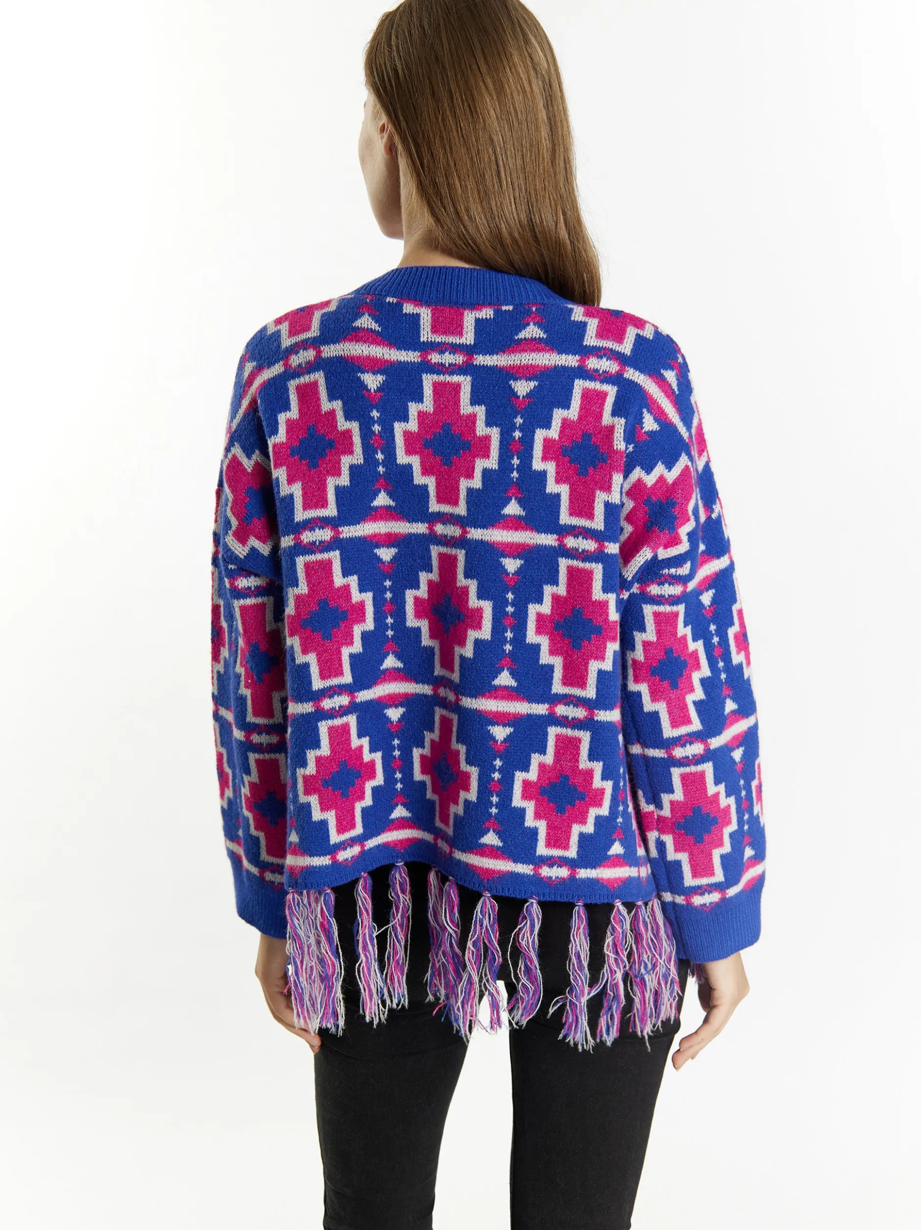 IZIA Damen Pullover in blau - Ausschnitt: Rundhals