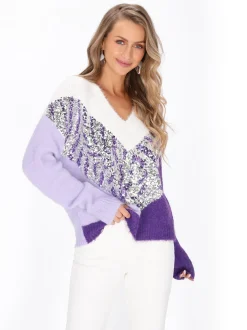 IZIA Damen Pullover in ecru