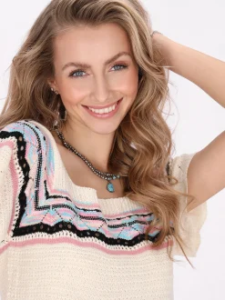 IZIA Damen Pullover in ecru