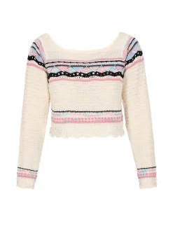 IZIA Damen Pullover in ecru