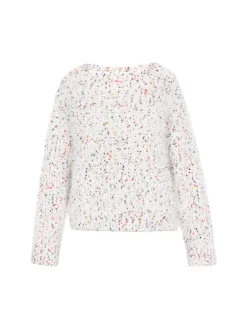 IZIA Damen Pullover in ecru - Ausschnitt: Rundhals
