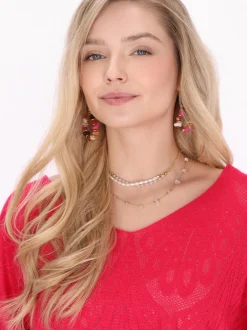 IZIA Damen Pullover in fuchsia