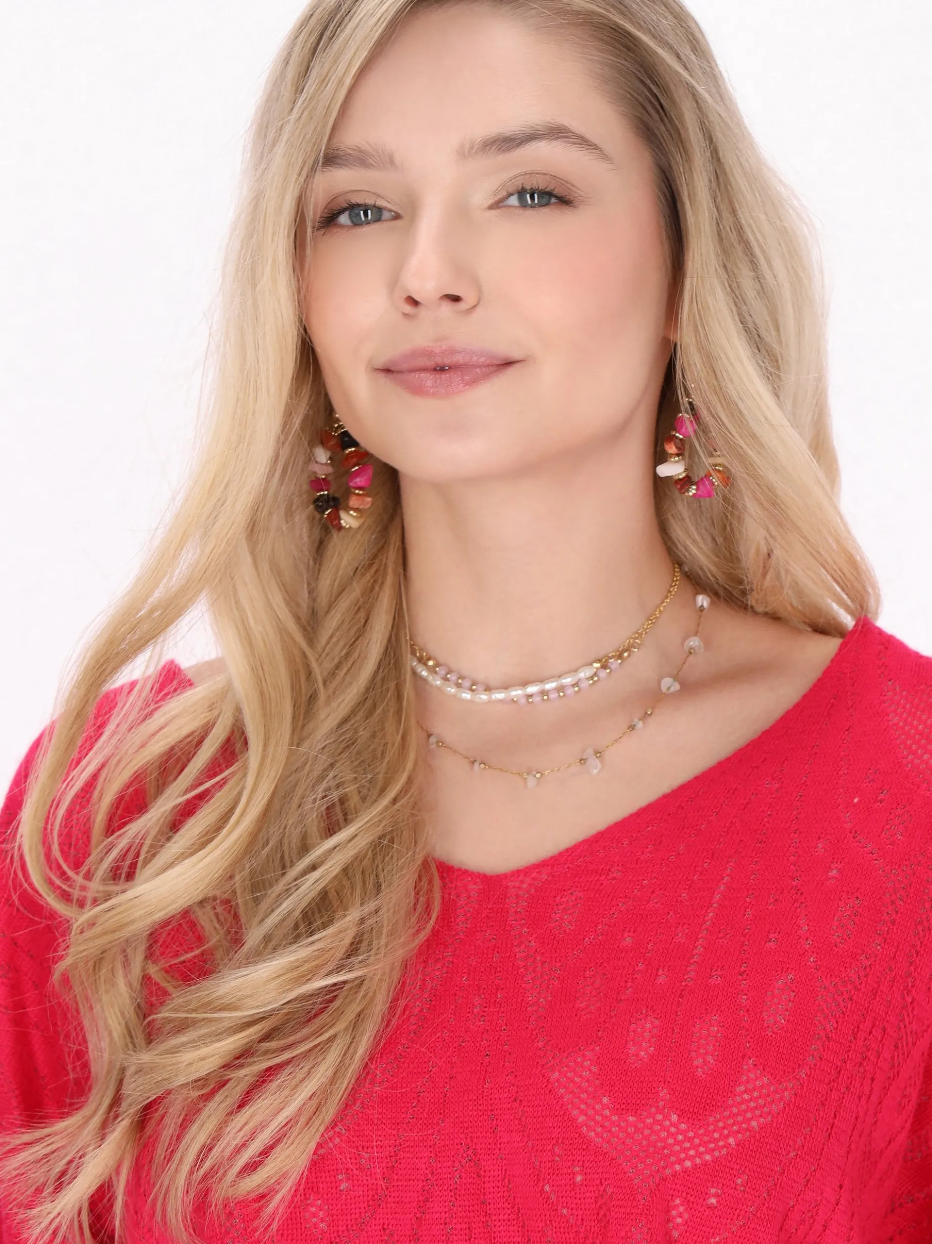 IZIA Damen Pullover in fuchsia