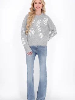 IZIA Damen Pullover in grau